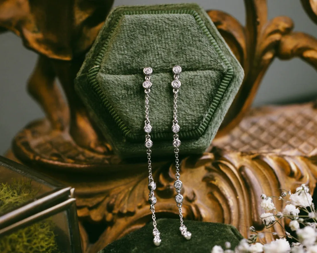 1/3CTW NATURAL DIAMOND CHAIN EARRINGS