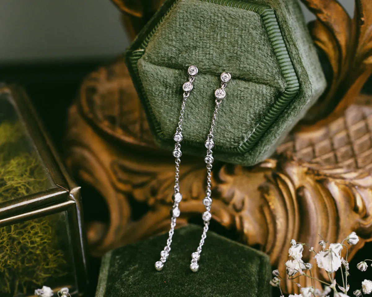 1/3CTW NATURAL DIAMOND CHAIN EARRINGS