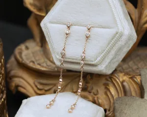 1/3CTW NATURAL DIAMOND CHAIN EARRINGS