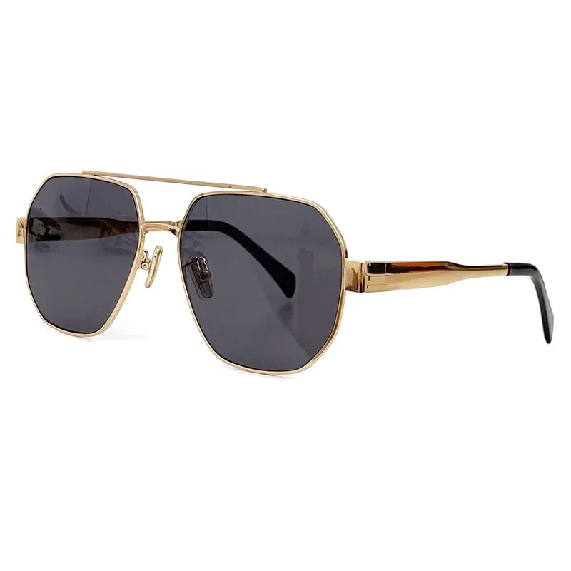2023 New Sunglasses Pilot Sun Glasses Alloy Frame Luxury Eyeglasses Gold Color Cool Summer Glasses