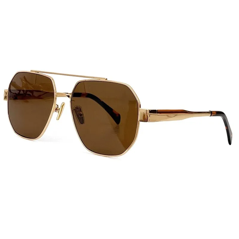 2023 New Sunglasses Pilot Sun Glasses Alloy Frame Luxury Eyeglasses Gold Color Cool Summer Glasses