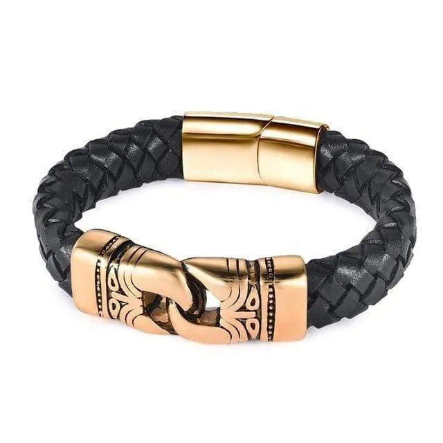 Aart Woven Leather Magnetic Bracelets