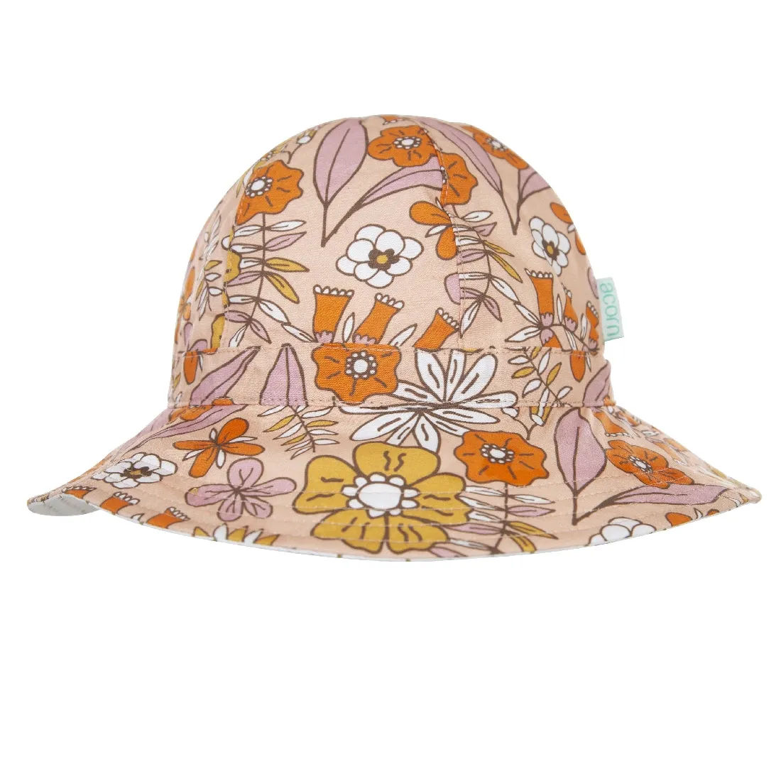 ACORN KIDS - BETTY FLOPPY HAT: PEACH/GOLD/MULTI
