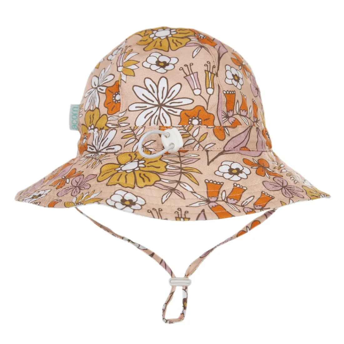 ACORN KIDS - BETTY FLOPPY HAT: PEACH/GOLD/MULTI