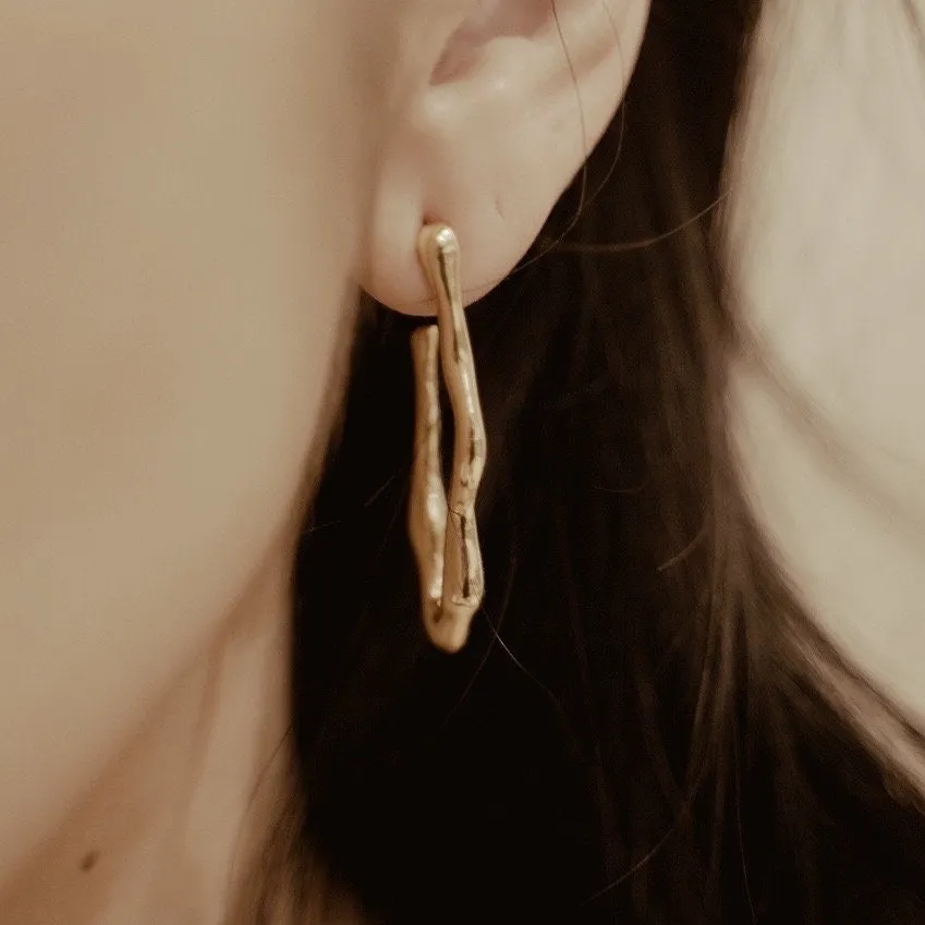 ANTHENA Long Asymmetric Irregular Earrings