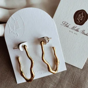 ANTHENA Long Asymmetric Irregular Earrings
