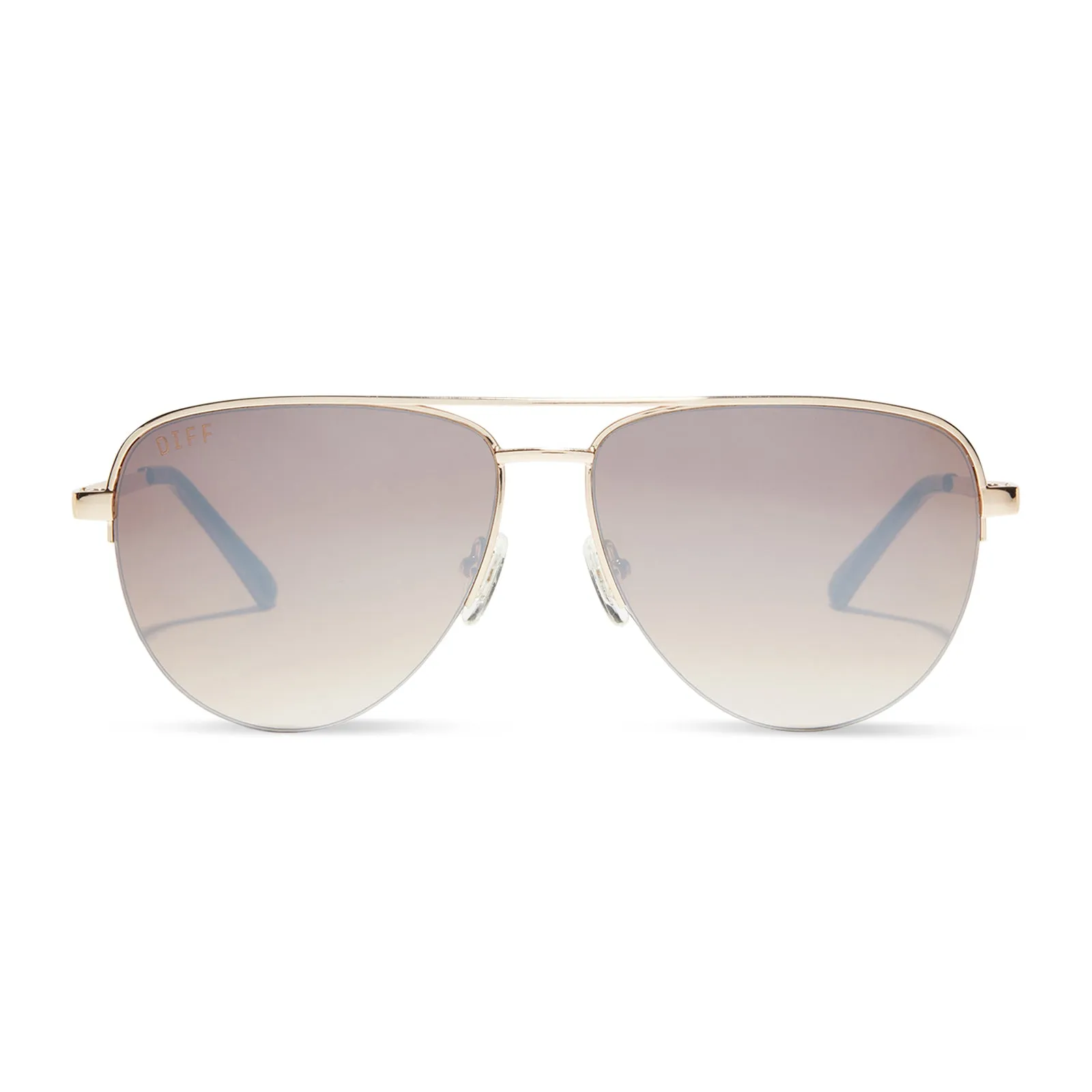 AUGUST - GOLD   TAUPE ROSE MIRROR SUNGLASSES