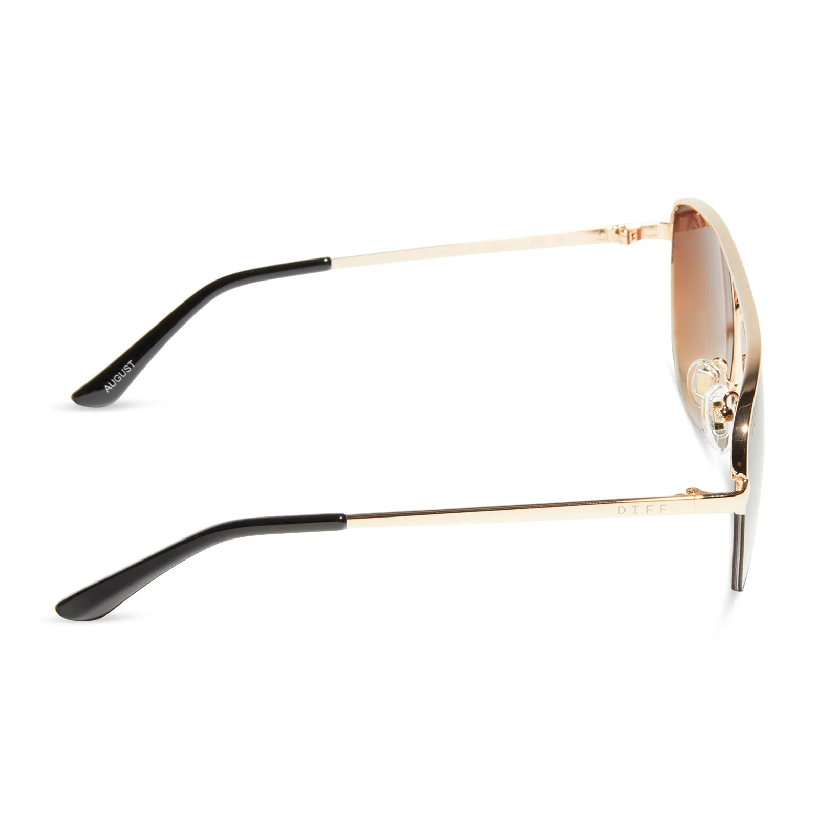 AUGUST - GOLD   TAUPE ROSE MIRROR SUNGLASSES