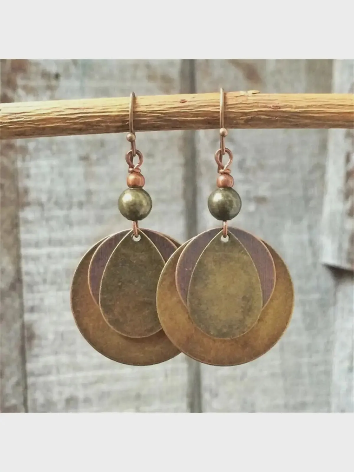 BOHEMIAN VINTAGE CIRCLE PENDANT EARRING
