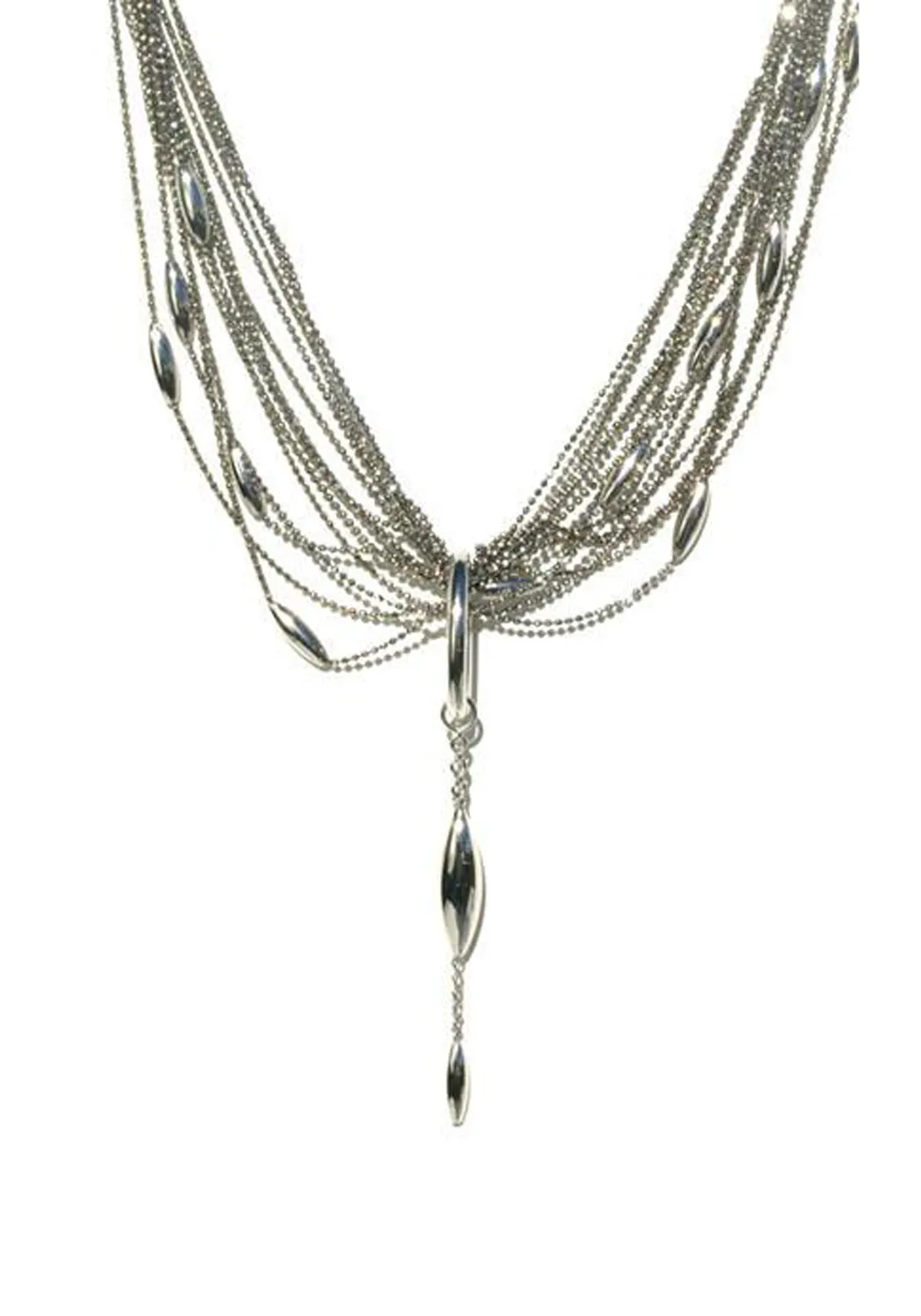Calgaro Vibration 18K Blackened White Gold Spear Bead Necklace