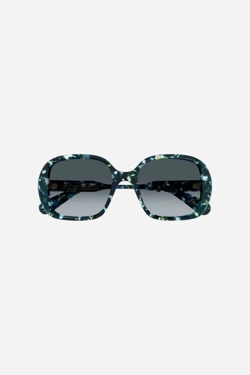 Chloe Green Multi Sunglasses (Ch0222s-004 55)