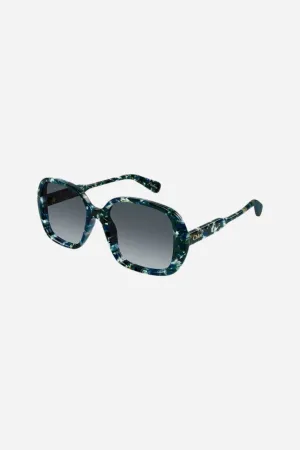 Chloe Green Multi Sunglasses (Ch0222s-004 55)