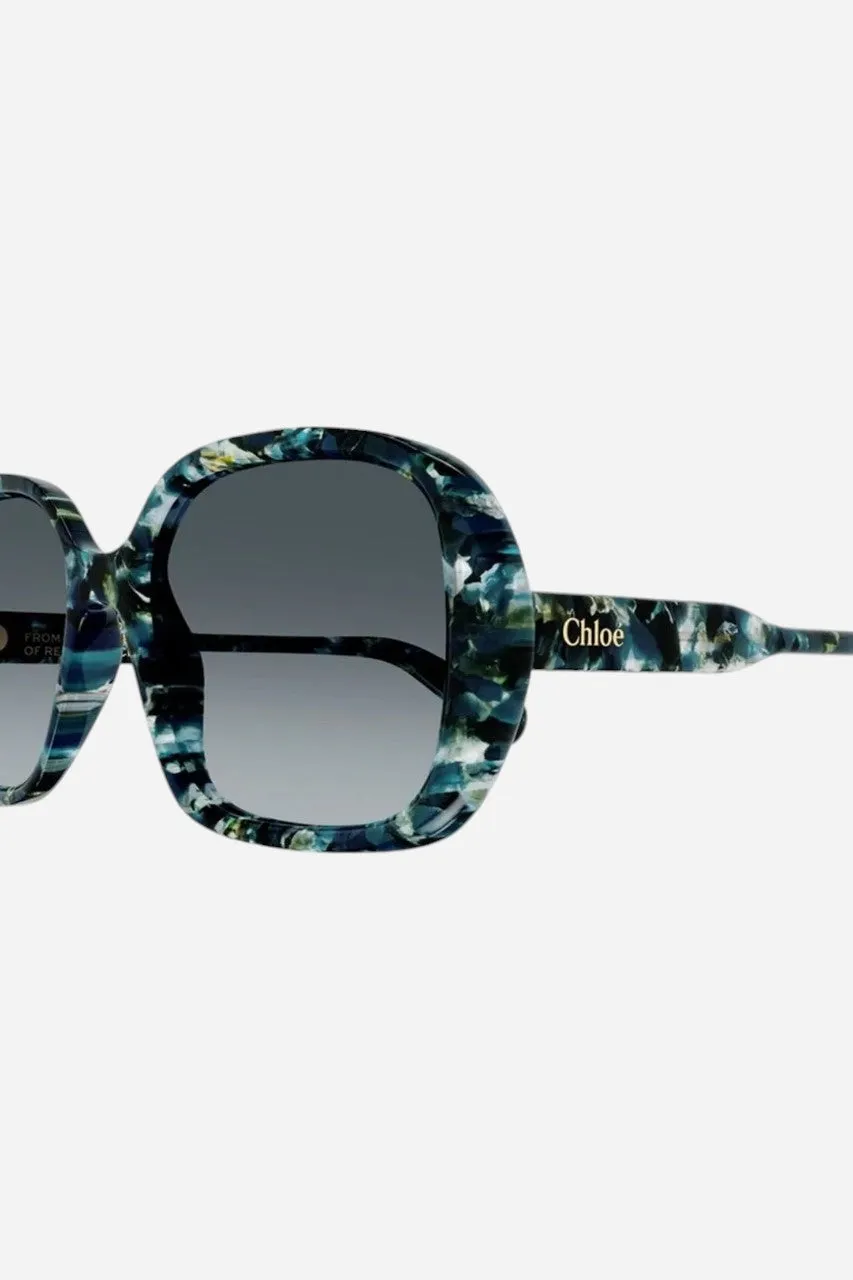 Chloe Green Multi Sunglasses (Ch0222s-004 55)