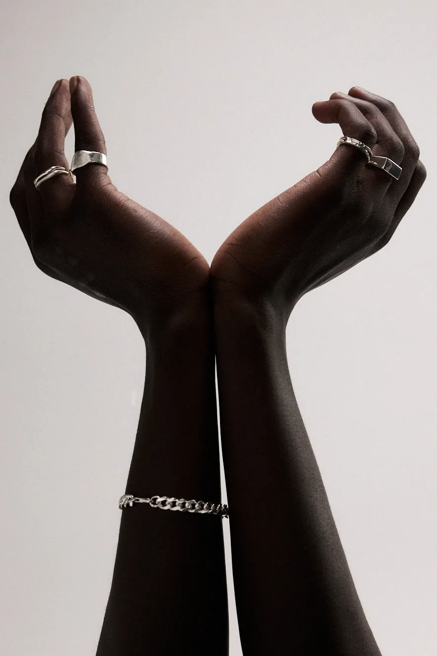 Chunky Curb Bracelet | Silver