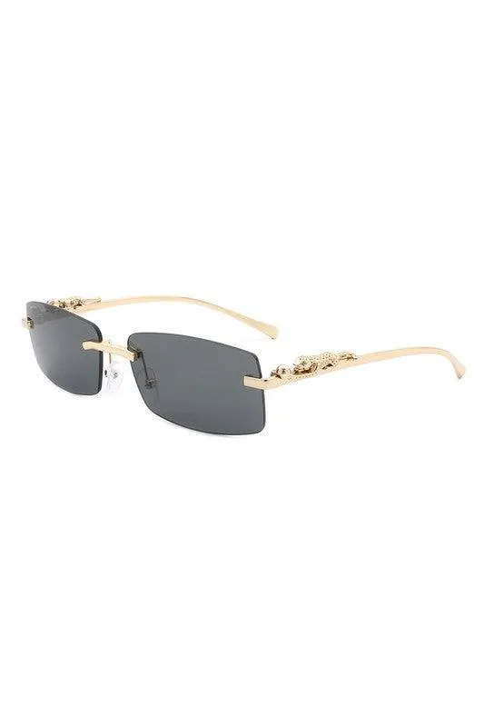 Classic Rimless Rectangle Fashion Sunglasses