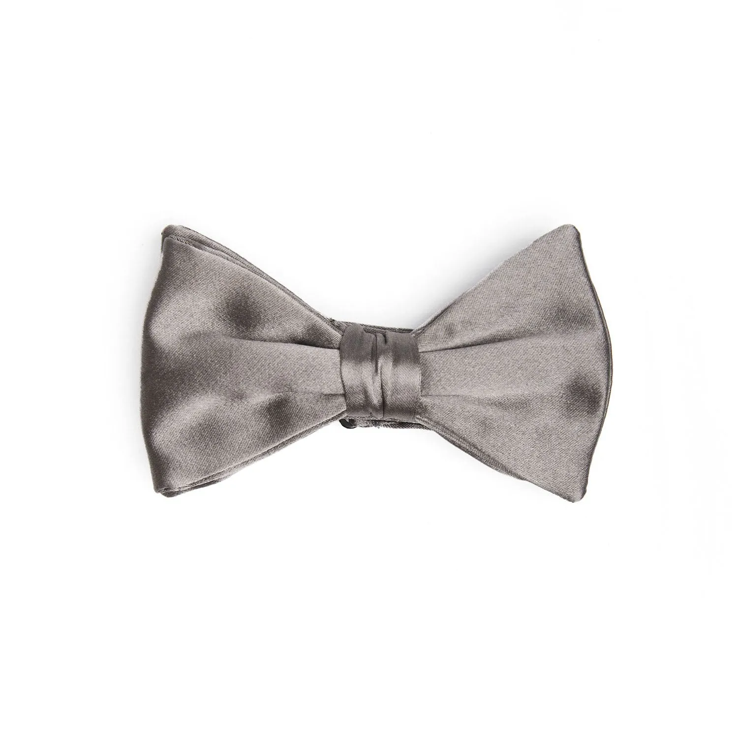 DARK GREY PRE-KNOTTED SILK SATIN BOWTIE