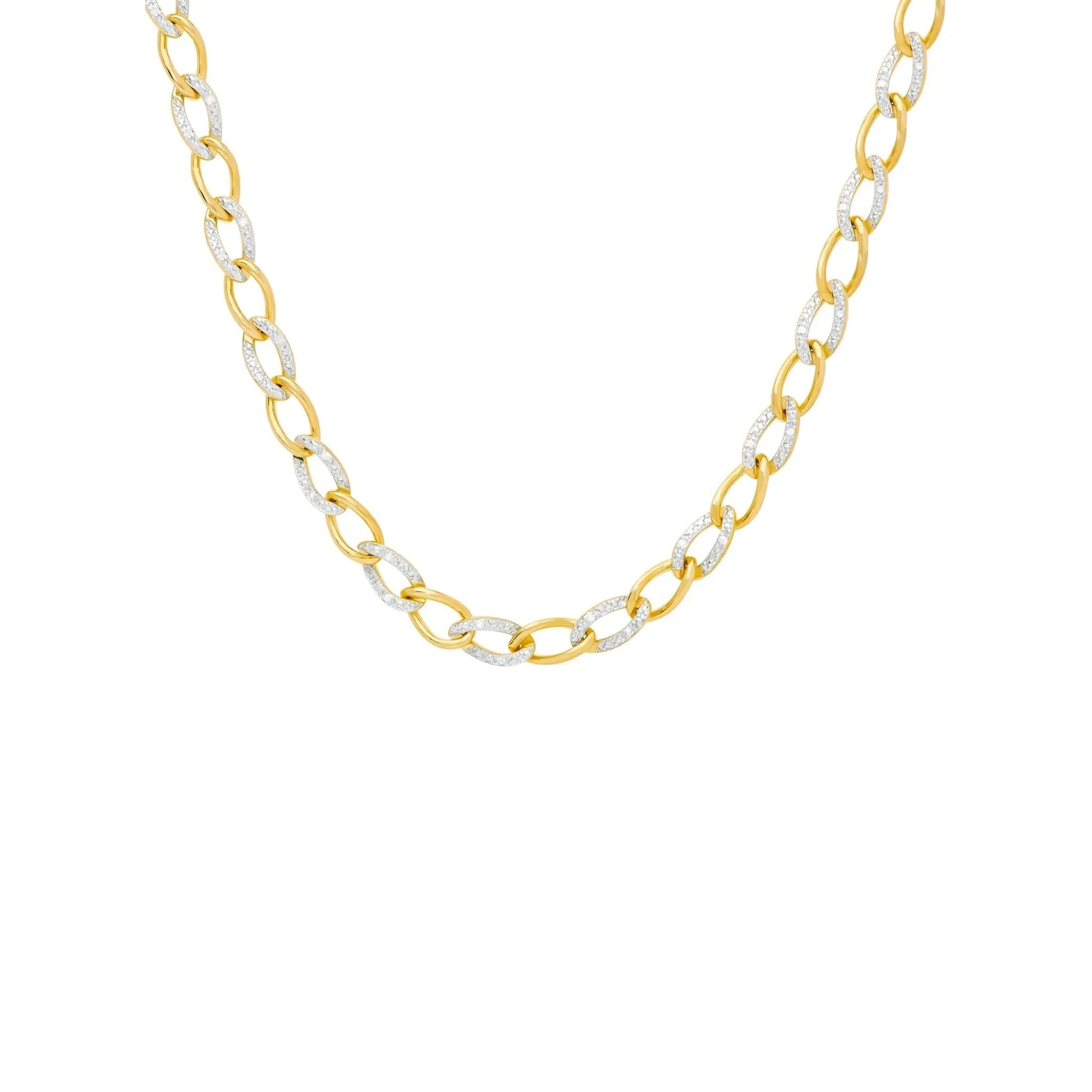 Diamond Accent 18'' Necklace in 14k Gold Plate