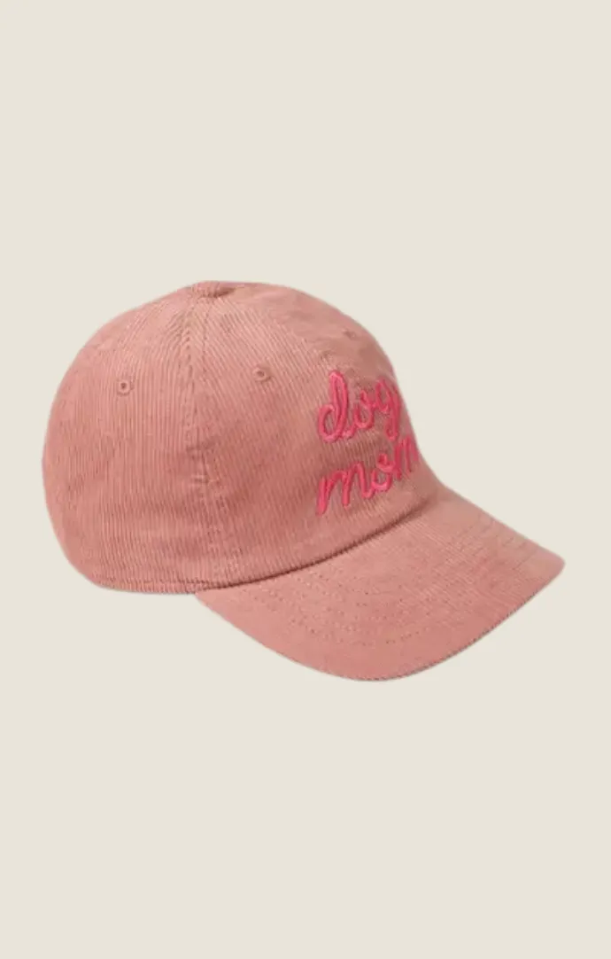 Dog Mom Corduroy Baseball Hat