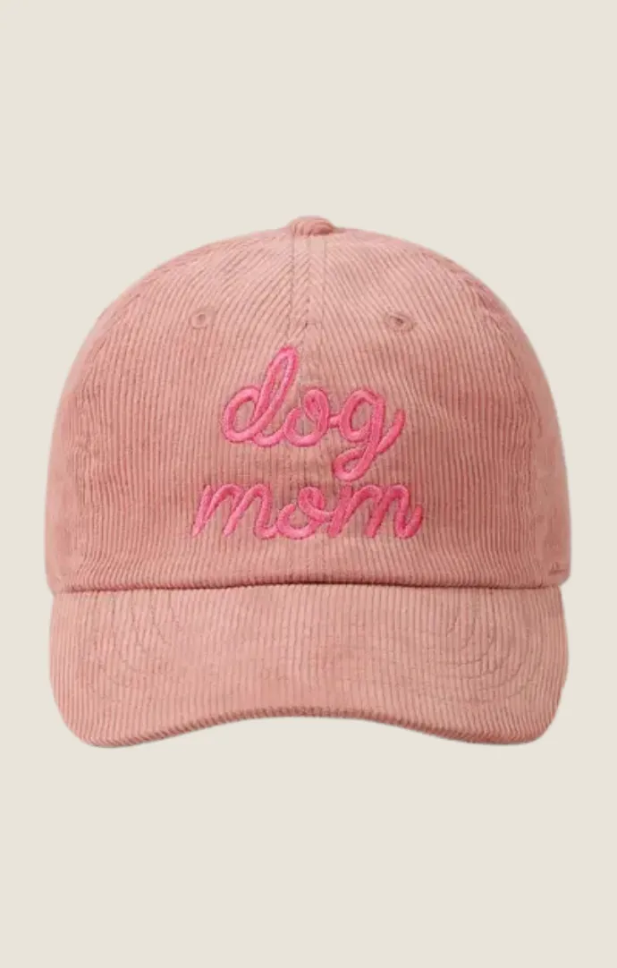 Dog Mom Corduroy Baseball Hat