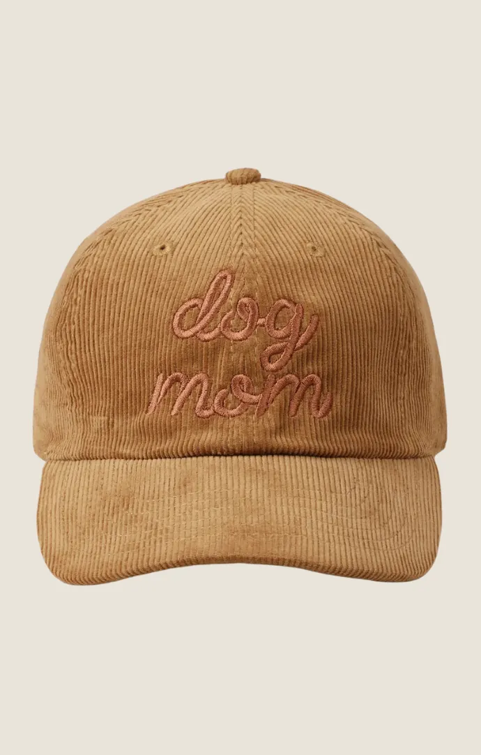Dog Mom Corduroy Baseball Hat