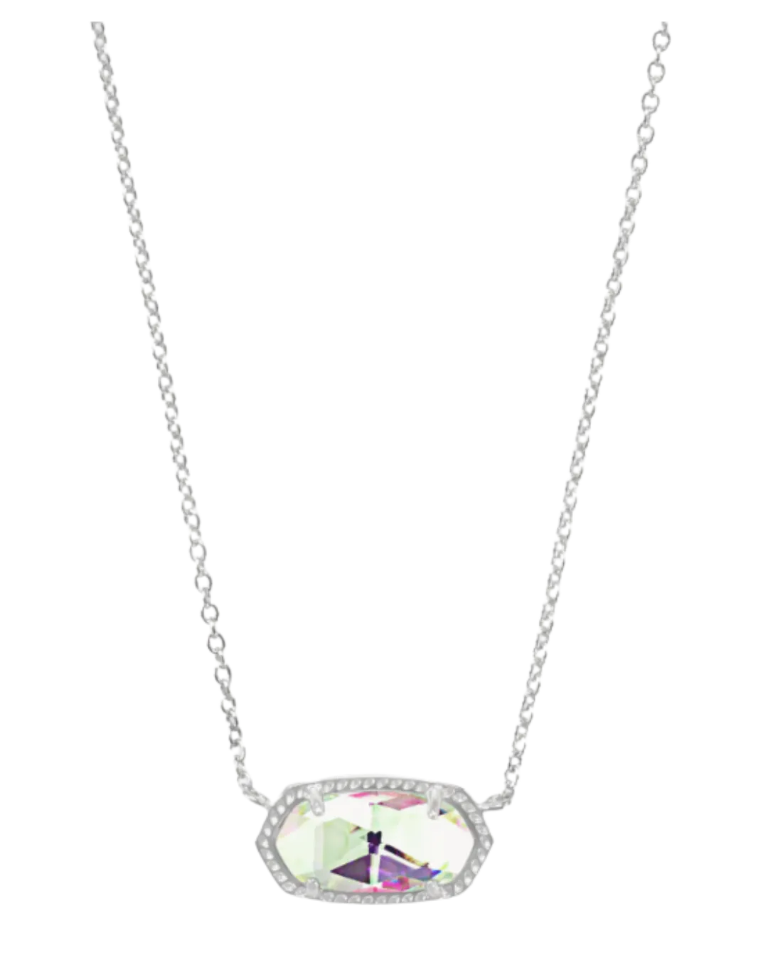Elisa Silver Pendant Necklace in Dichroic Glass | KENDRA SCOTT
