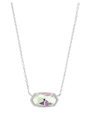 Elisa Silver Pendant Necklace in Dichroic Glass | KENDRA SCOTT