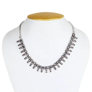 Fancy Necklace - 4 Inches | Silver Oxidised Jewelry/ Ladies Necklace/ Jewellery for Women
