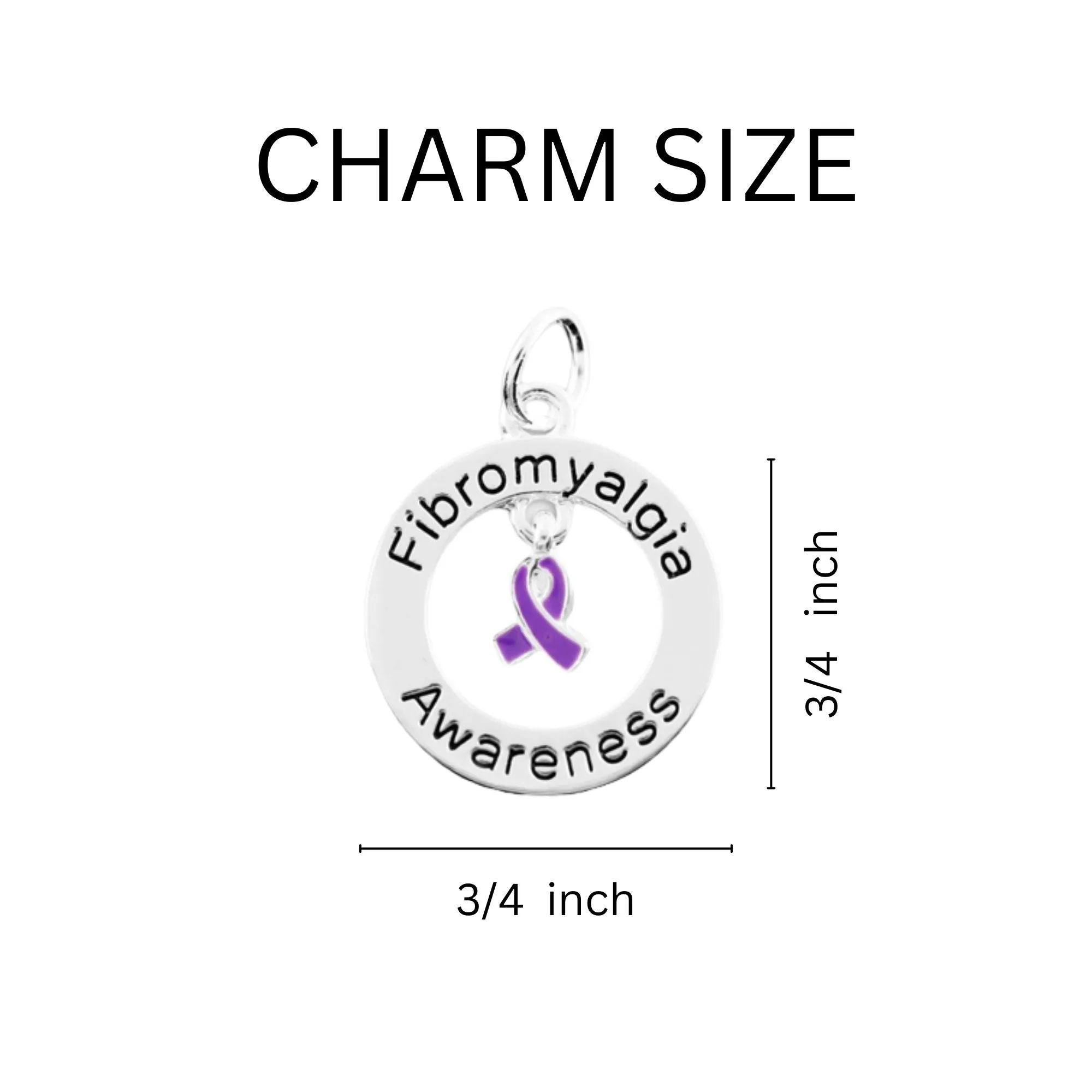 Fibromyalgia Awareness Black Leather Cord Bracelets