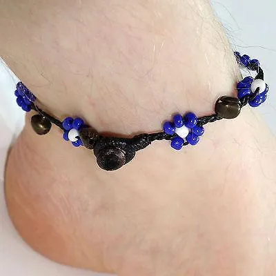 Floral Flower Ankle Bracelet Foot Anklet Bells Chain Girls Ladies Kids Jewellery
