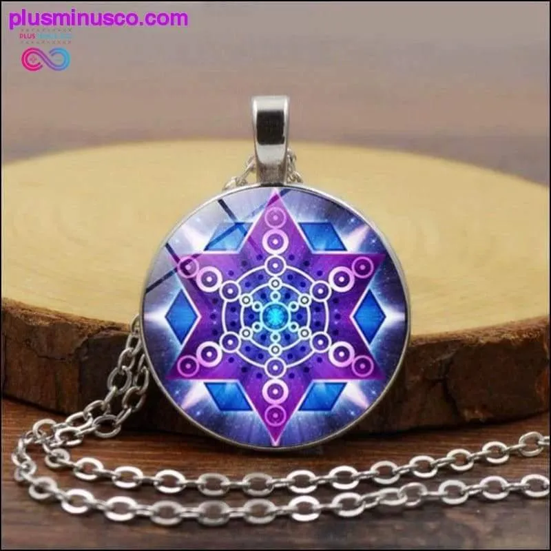 Flower of Life Necklace Om Chakra Flower Pendant Mandala