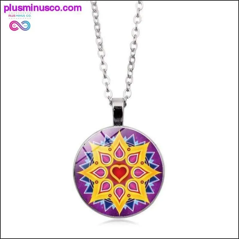 Flower of Life Necklace Om Chakra Flower Pendant Mandala