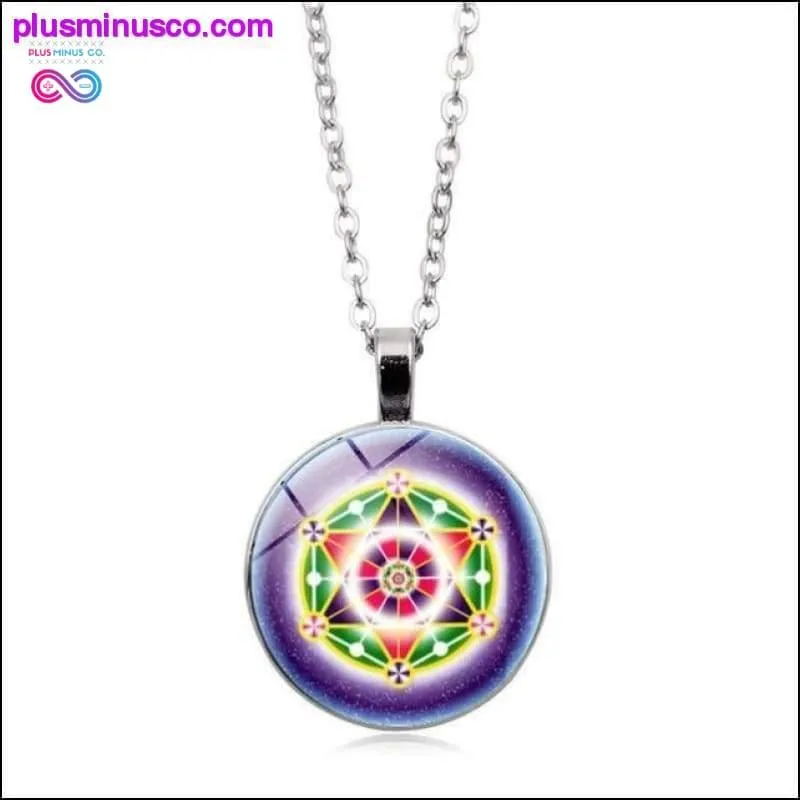 Flower of Life Necklace Om Chakra Flower Pendant Mandala