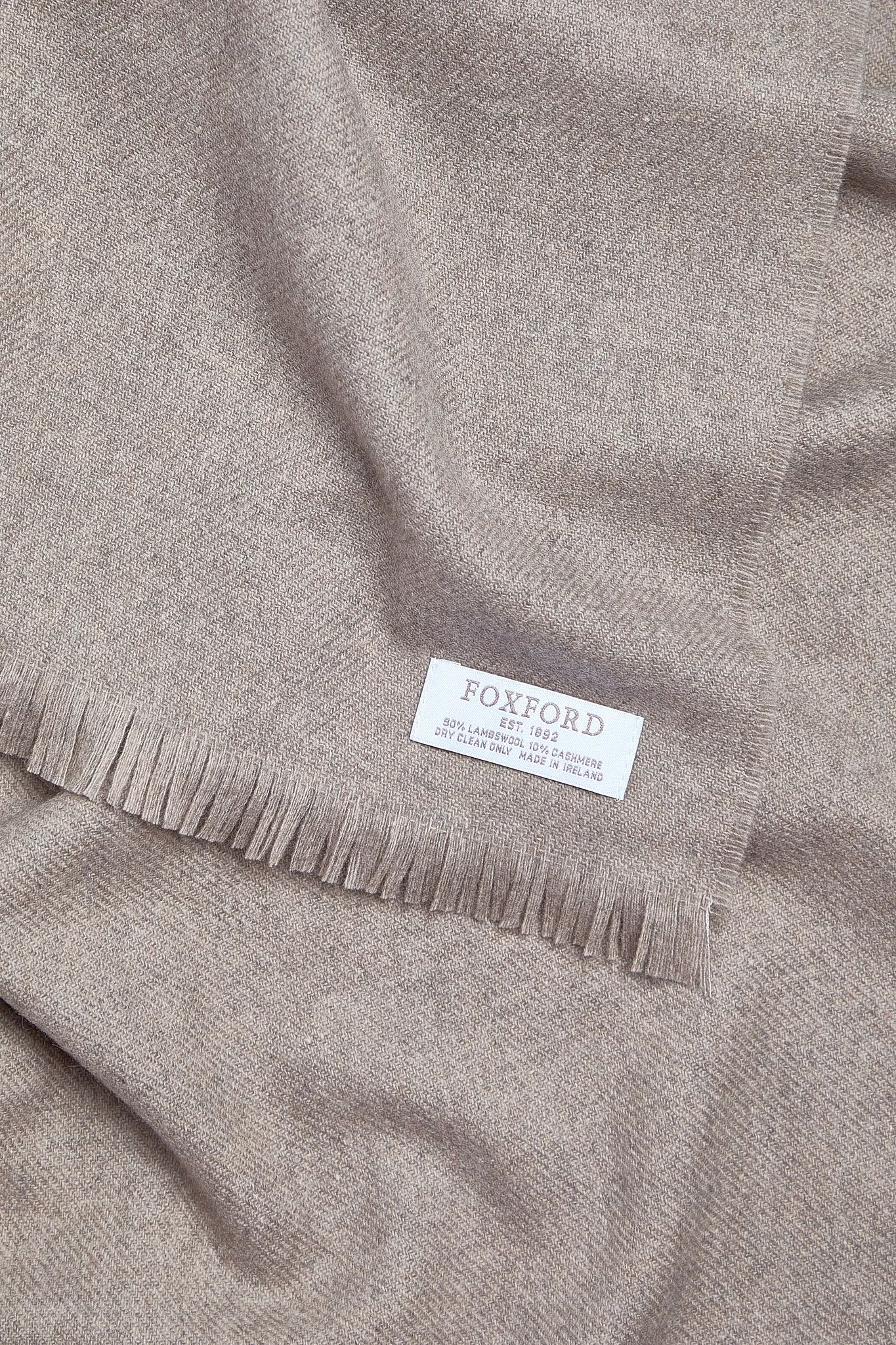 Foxford Mink Fine Wool Cashmere Blend Scarf