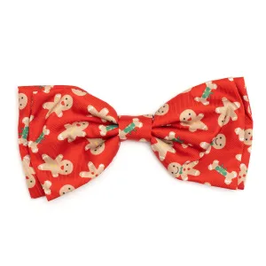 Gingerbread Bones Dog Bow Tie