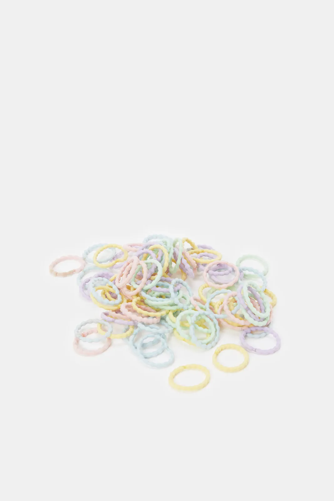 Girls Assorted Solid Elastic Hair Ties (Pack of 300)