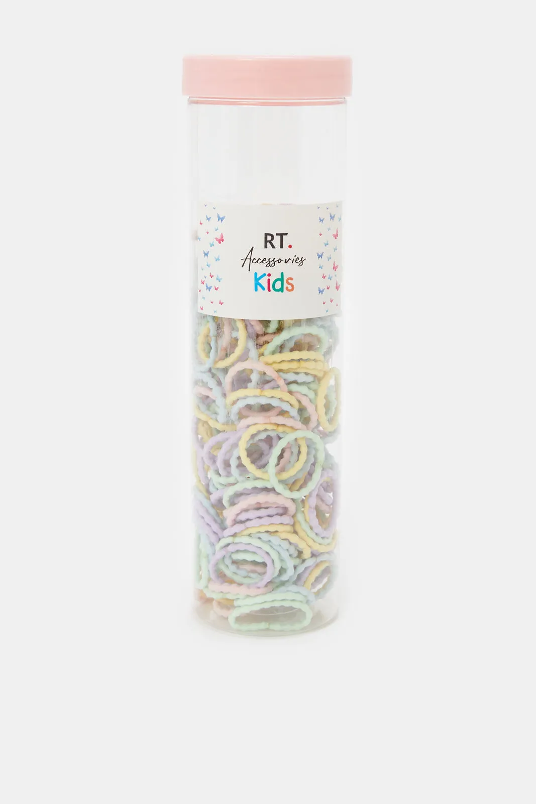 Girls Assorted Solid Elastic Hair Ties (Pack of 300)
