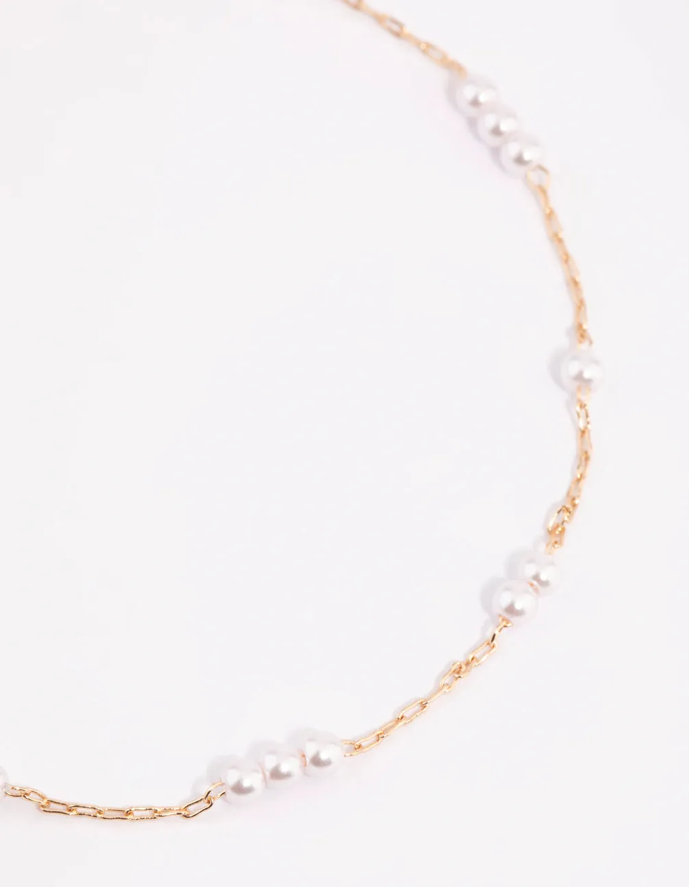 Gold Dainty Pearl Anklet