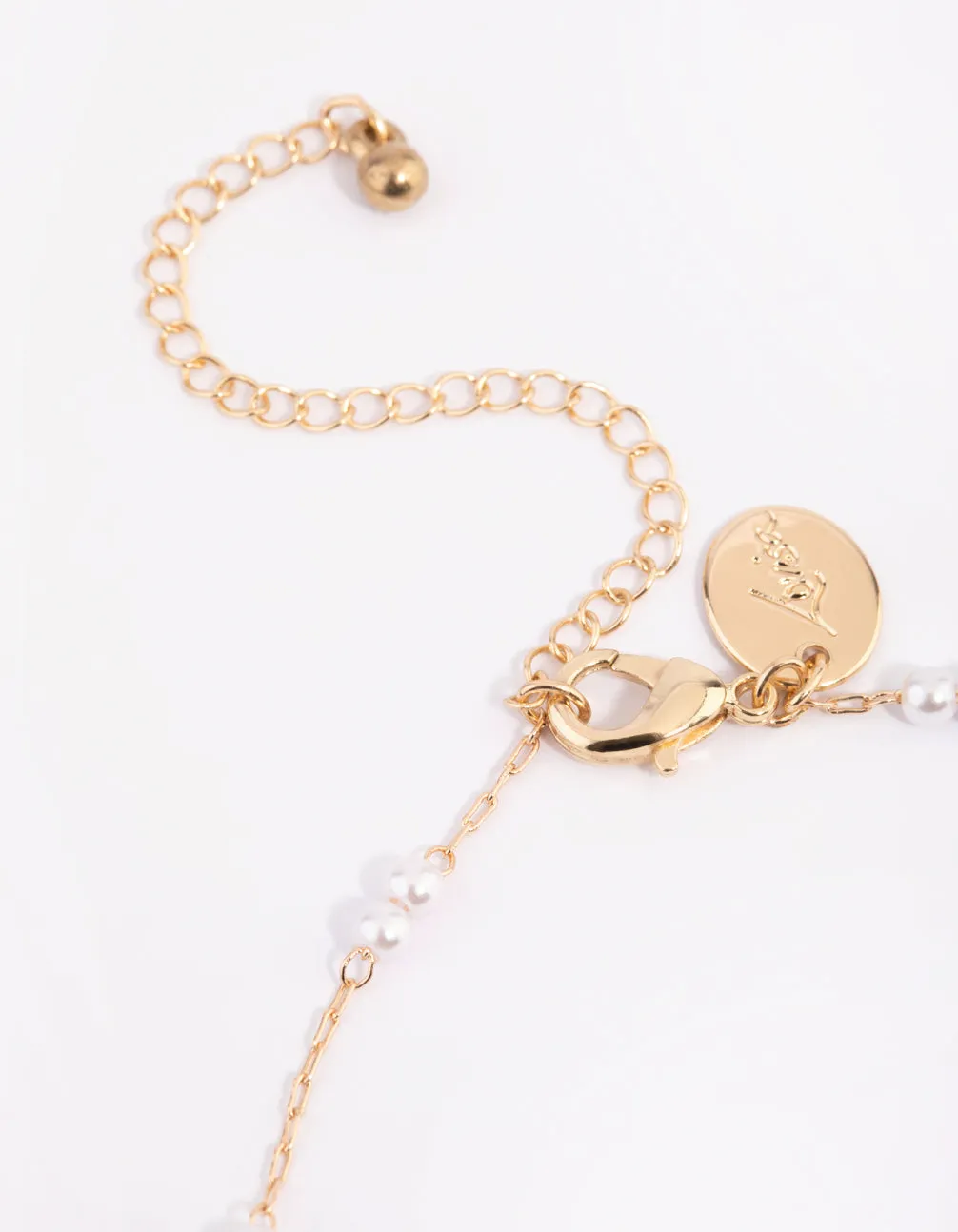 Gold Dainty Pearl Anklet
