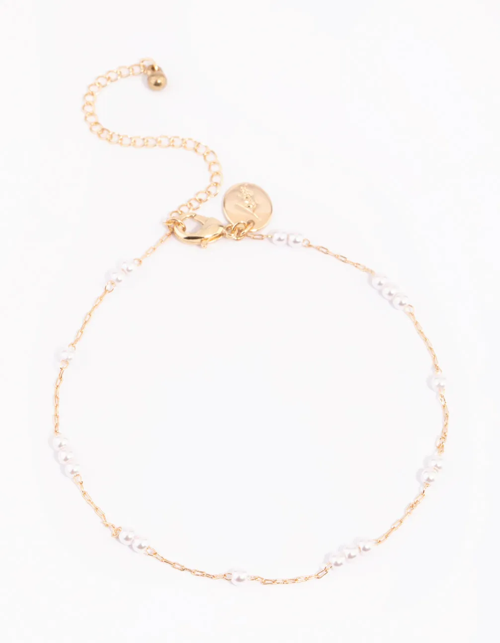 Gold Dainty Pearl Anklet