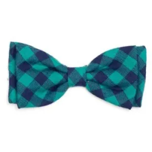 Green & Navy Buffalo Check Bow Tie