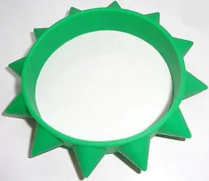 Green Rubber Silicone Spiked Punk Bracelet Wristband Bangle Mens Womens Ladies