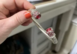 Hot Pink Gem Rop Cuff