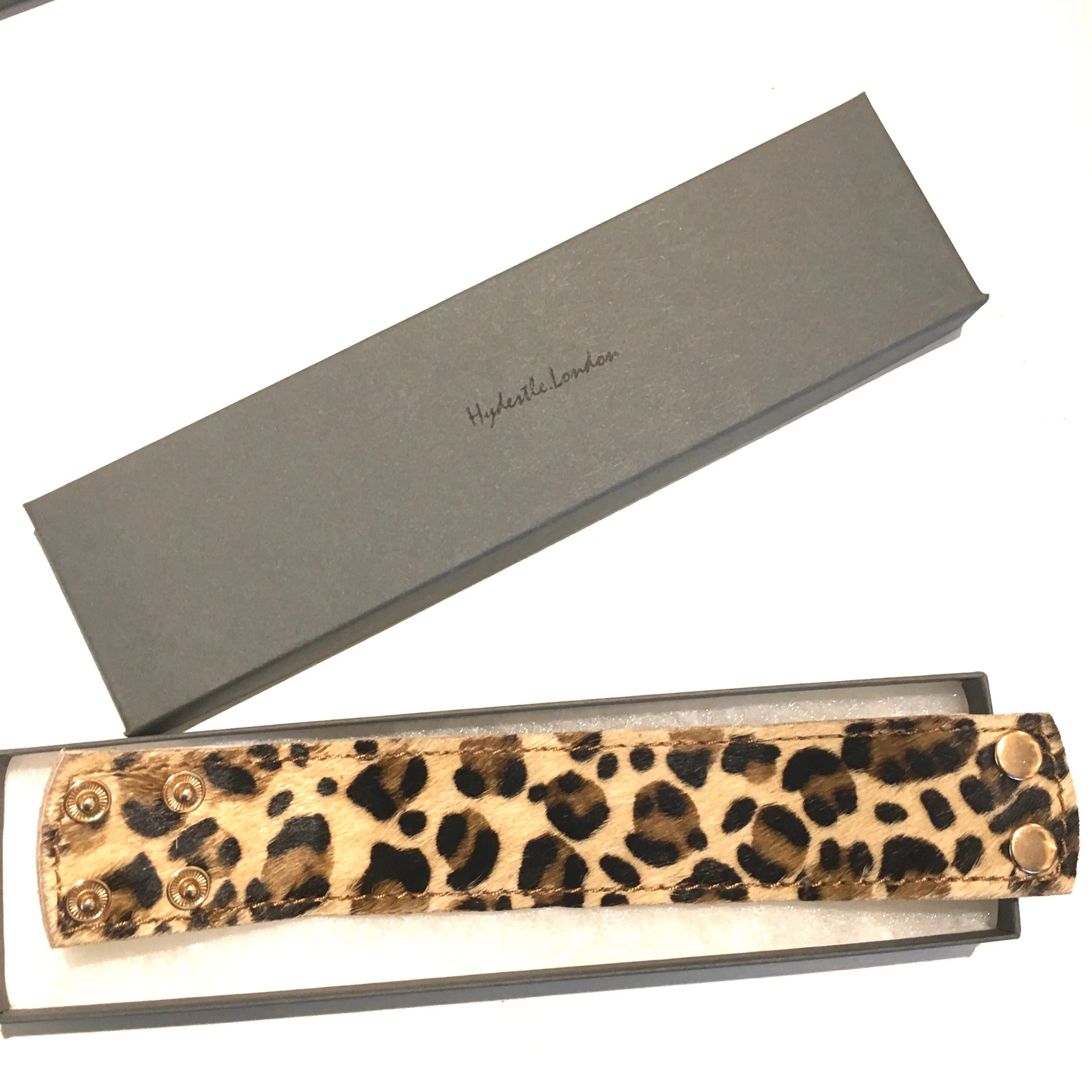 Leather Pony Hair Cuff / Bracelet - Cow