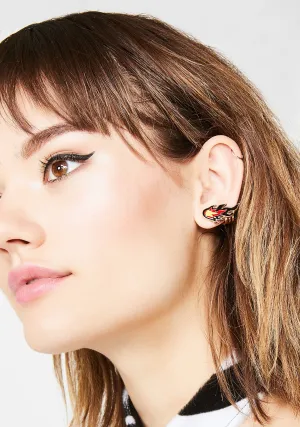 Lit Life Flame Earrings