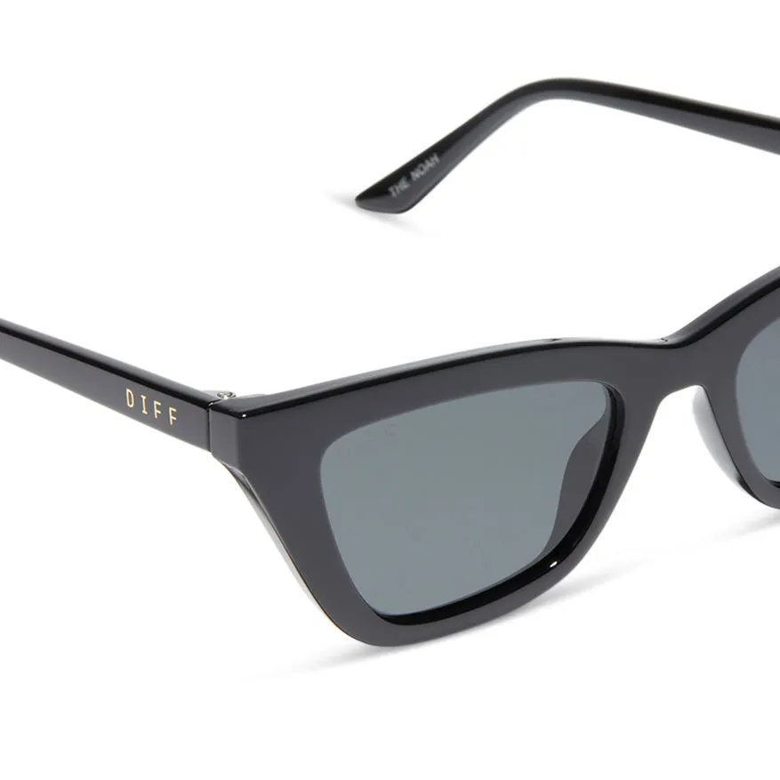 MADI NELSON - THE NOAH   BLACK   GREY   POLARIZED SUNGLASSES