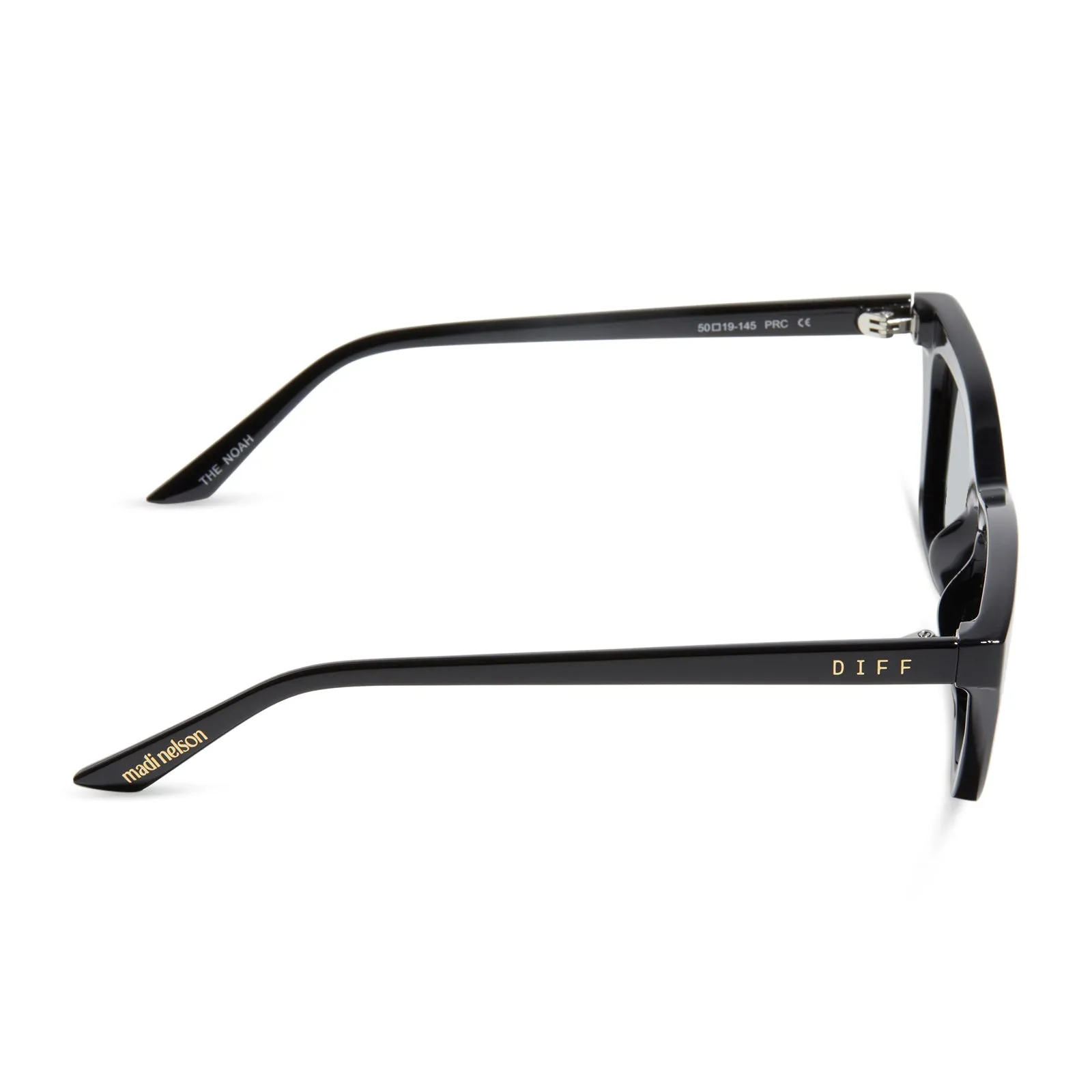 MADI NELSON - THE NOAH   BLACK   GREY   POLARIZED SUNGLASSES