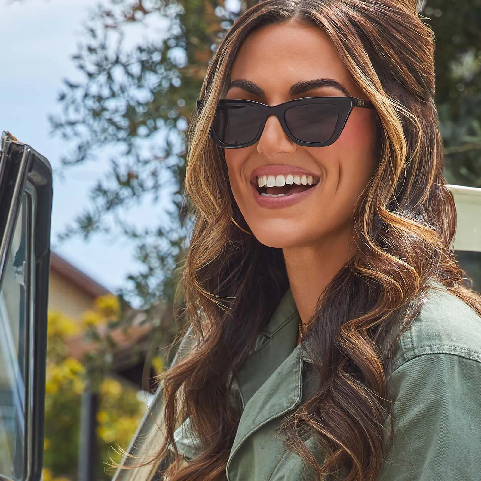 MADI NELSON - THE NOAH   BLACK   GREY   POLARIZED SUNGLASSES