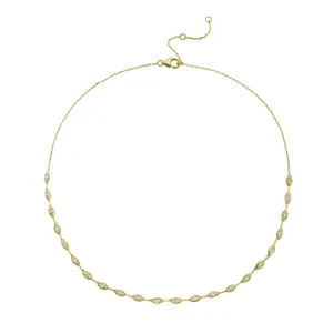 Marquise Diamond Cluster Necklace