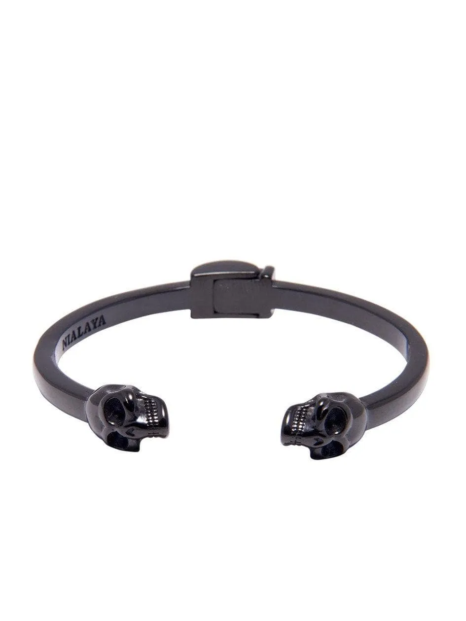 Men's Black Skull Bangle