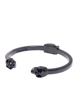 Men's Black Skull Bangle